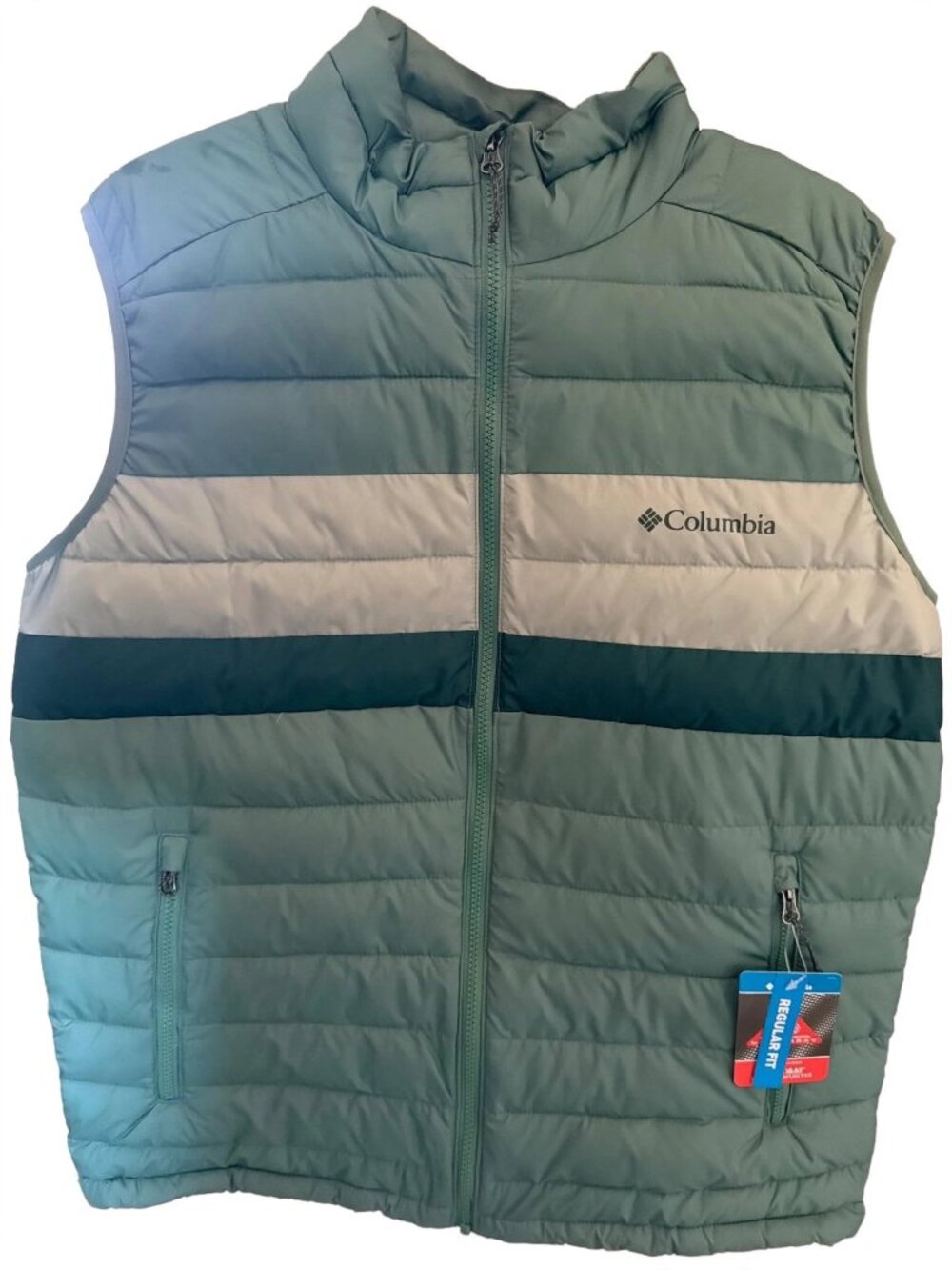 Columbia Men's Powder Lite II Vest Size M - Light Green Colorblock - Omni-Heat